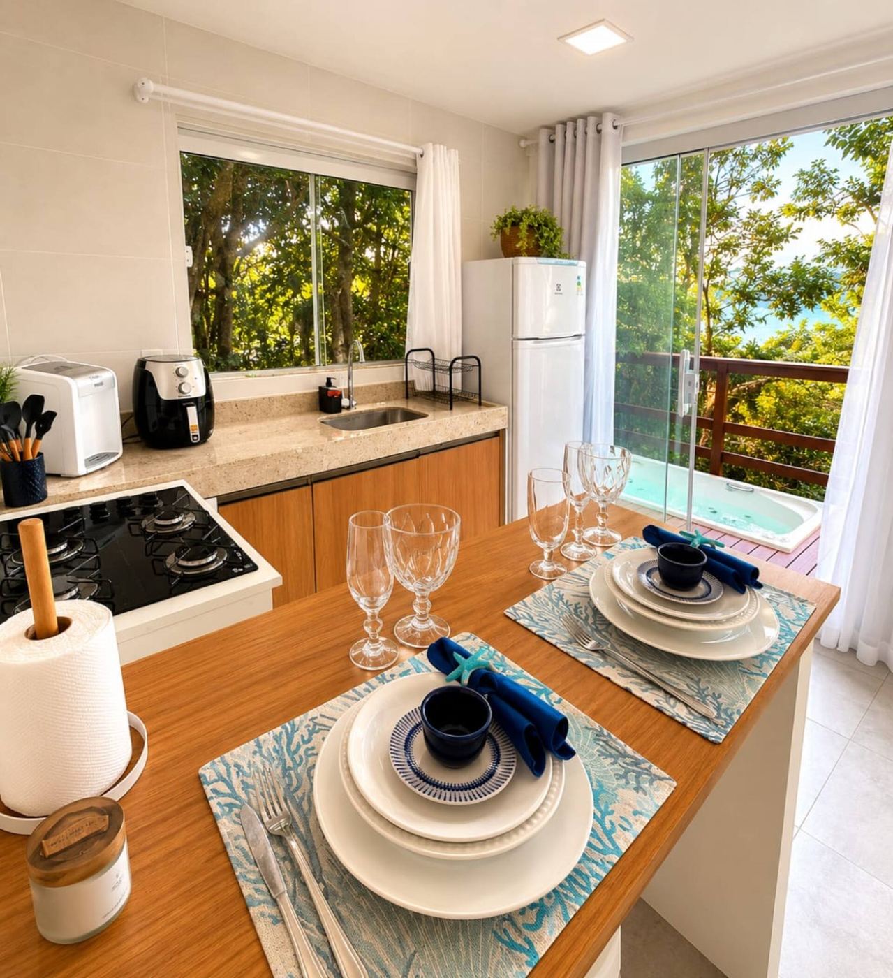 Cozinha equipada do Loft Greek Houses MP
